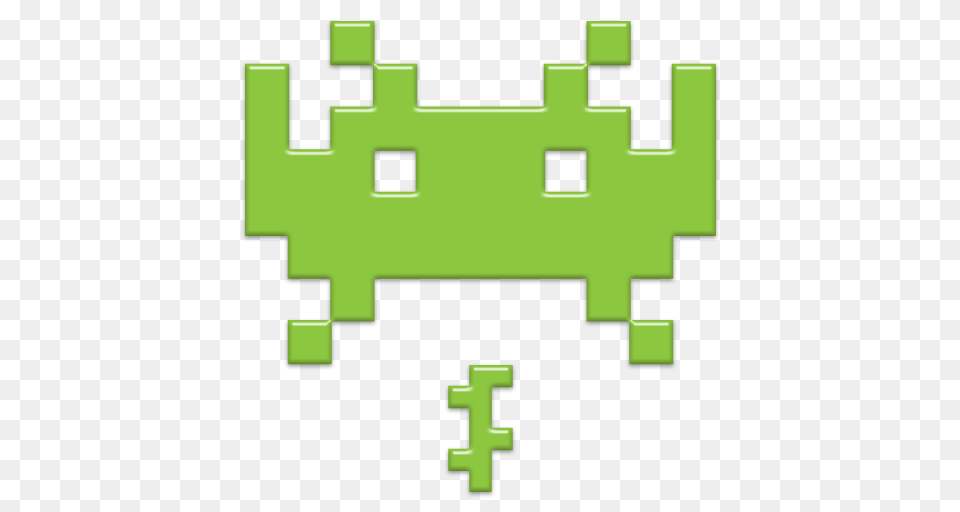 Space Invaders Transparent, Green Png