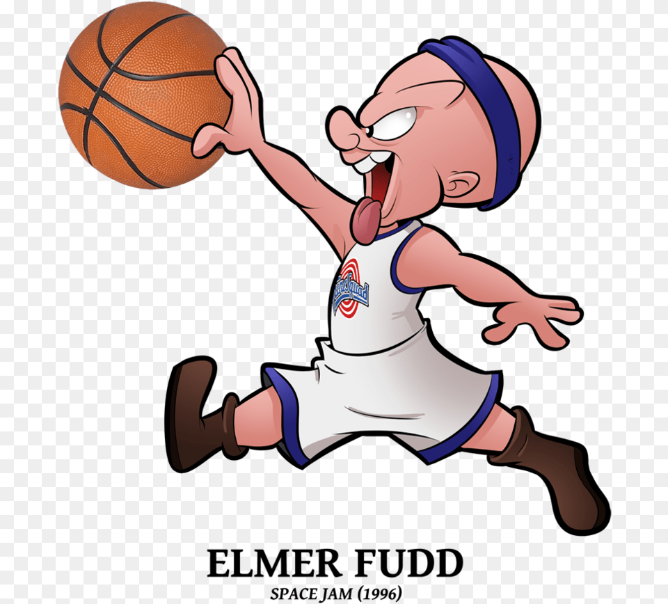 Space Jam Characters Elmer Fudd, Ball, Basketball, Basketball (ball), Sport Png