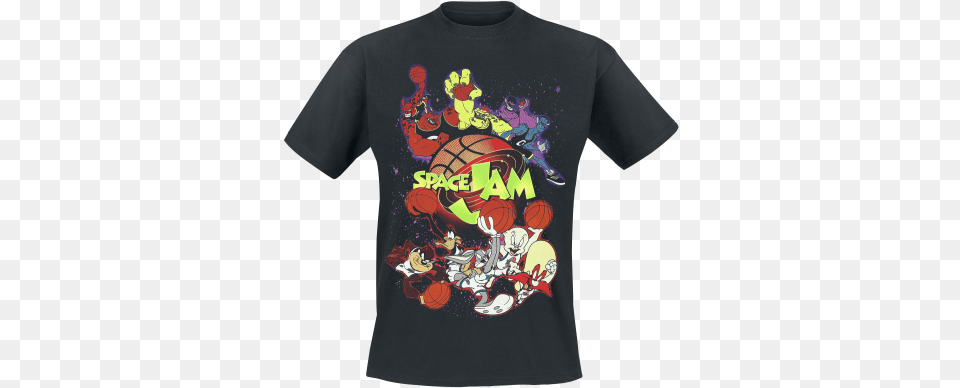 Space Jam Welcome To The Jam Men T Shirt Black 100 Wwe T Shirt, Clothing, T-shirt Free Png Download