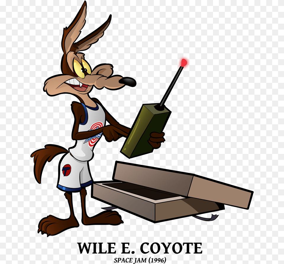 Space Jam Wile E Coyote, Person, Cartoon, Dynamite, Weapon Free Png