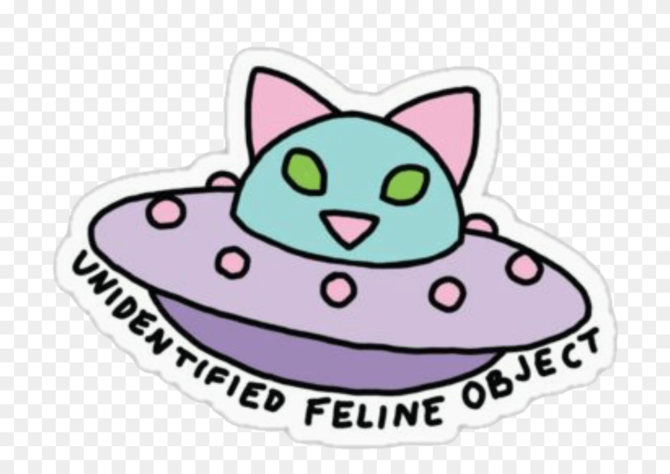 Space Kitty Cat Ufo, Purple, Hat, Clothing, Animal Png