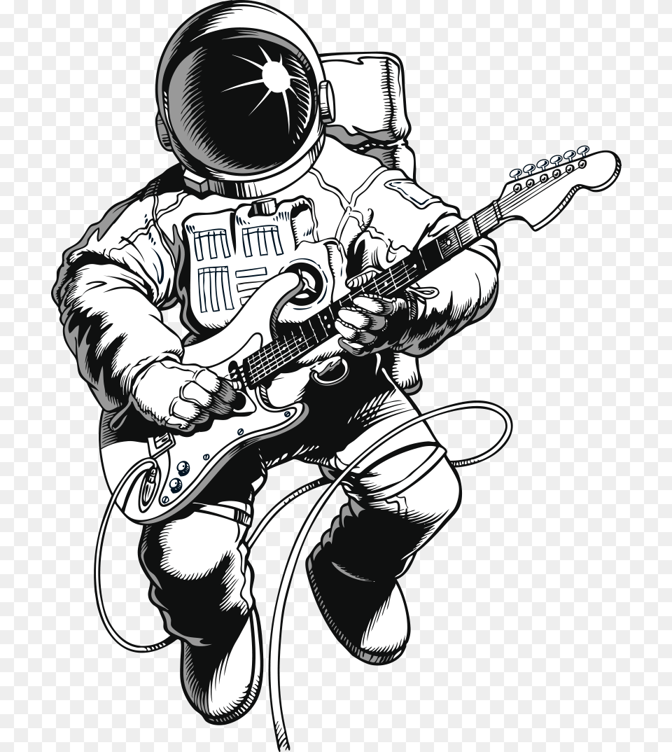 Space Man Playing Guitar, Musical Instrument, Person Png