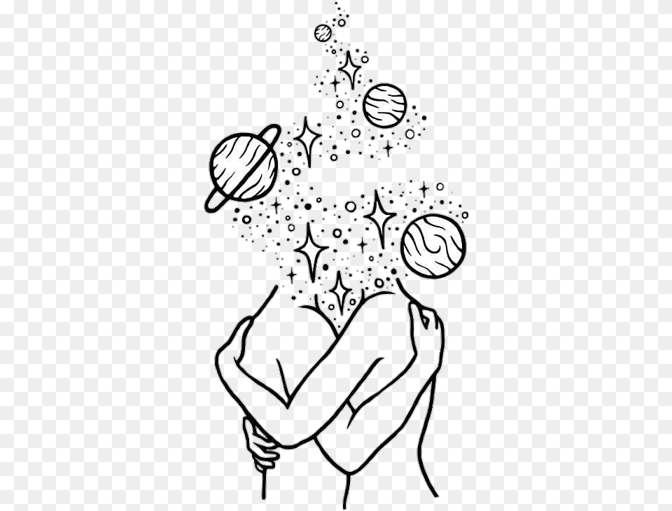 Space Milkyway Lovers Love Stars Planet Sparkle Love Always Wins Tattoo, Art, Doodle, Drawing, Graphics Png