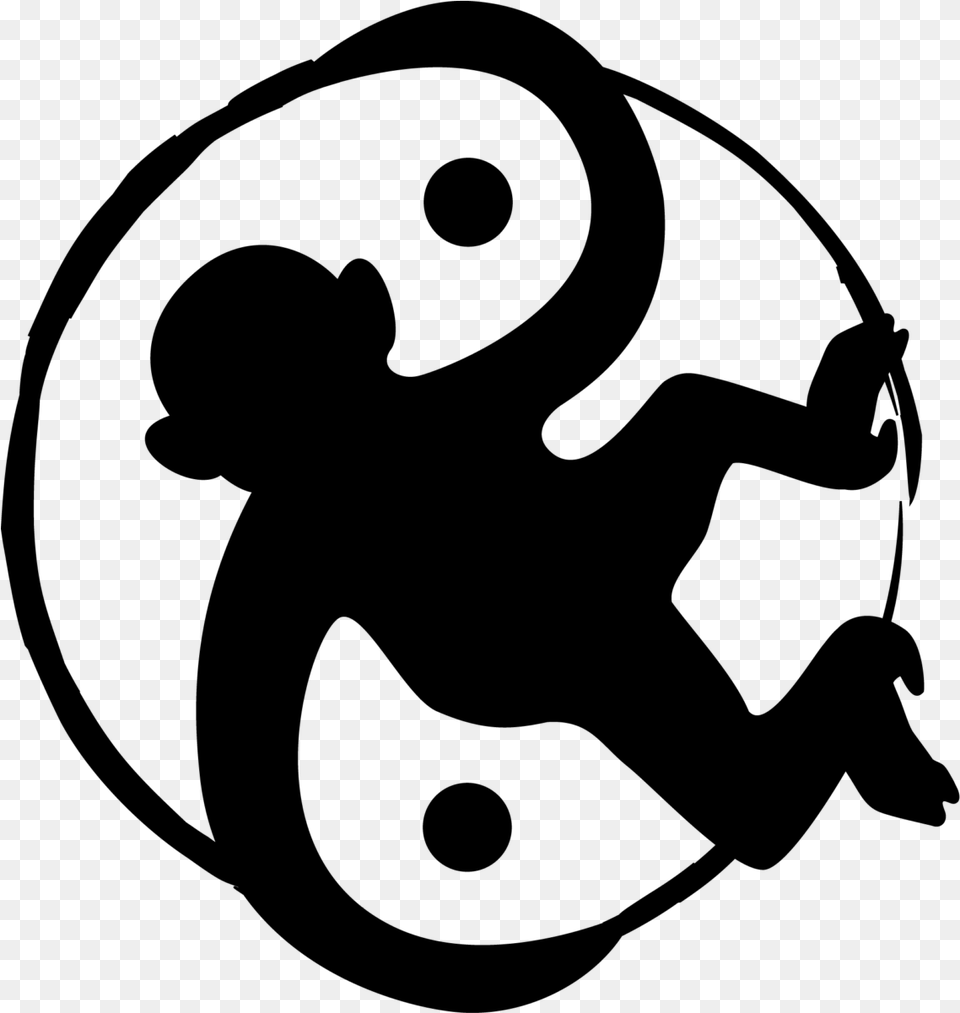 Space Monkey Logo Black Clip Art, Gray Png Image