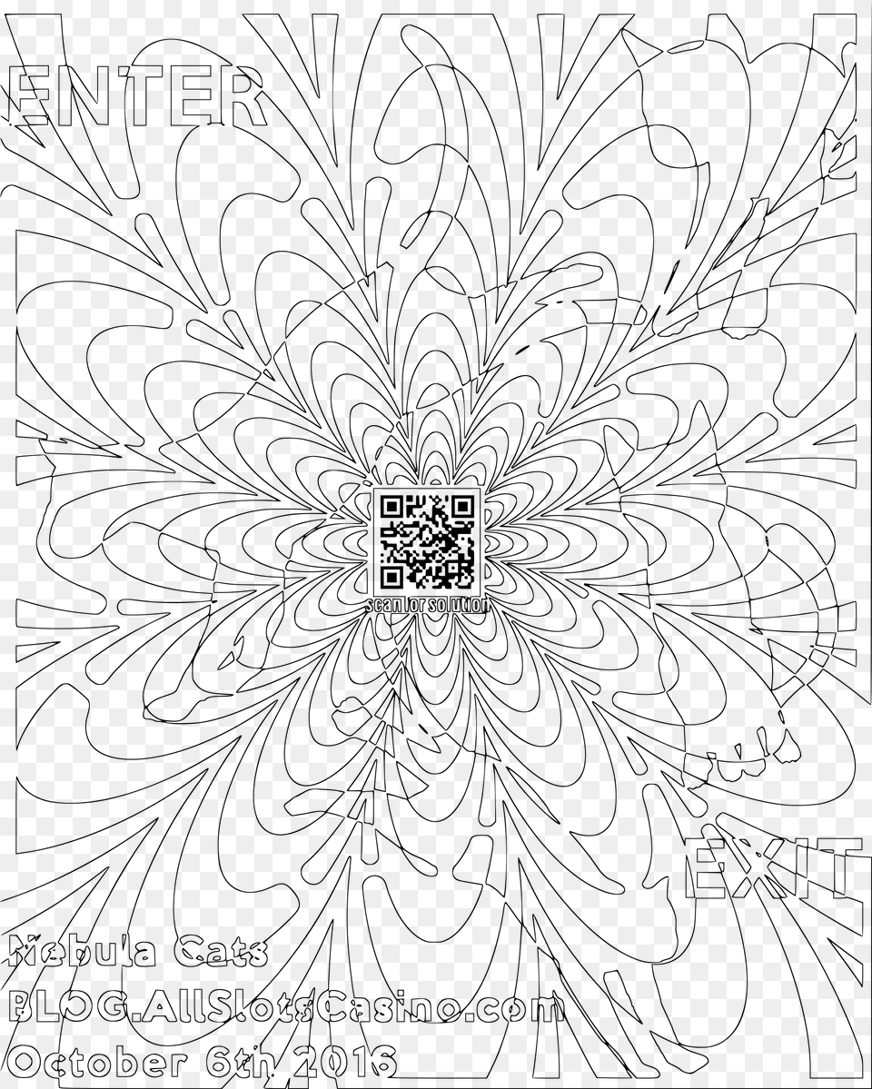 Space Nebula Cat Maze Coloring For Adults Clip Arts Space Nebula Coloring Pages, Gray Free Png Download