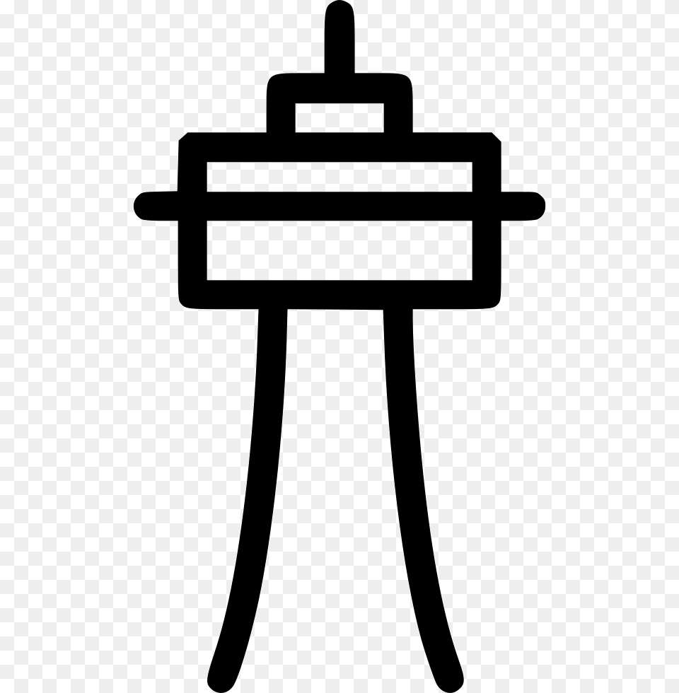 Space Needle Icon, Cross, Stencil, Symbol Free Transparent Png
