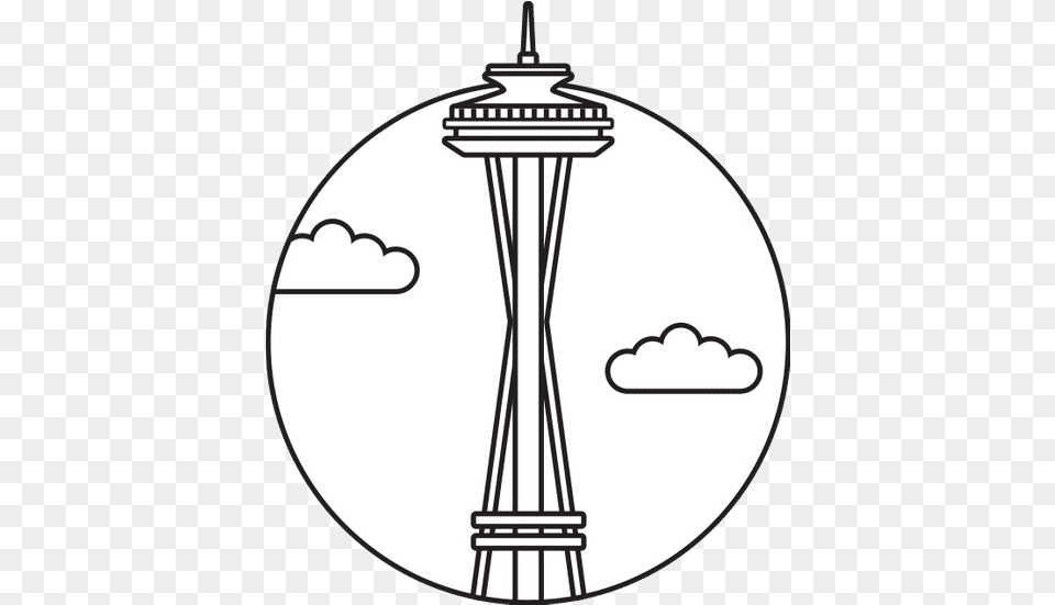 Space Needle Icon Canva, Chandelier, Lamp, Architecture, Building Free Png Download