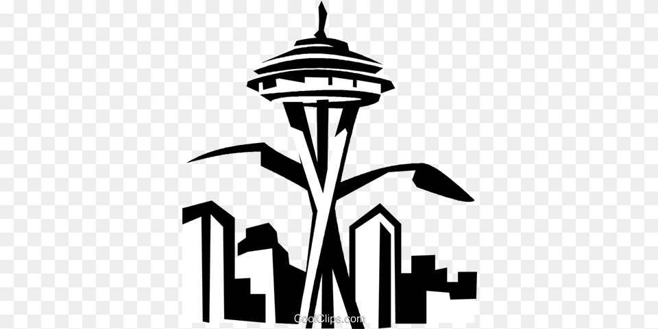 Space Needle Silhouette Picture Seattle Space Needle Clipart, Stencil, City, Architecture, Building Png Image