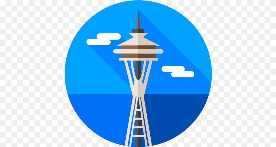 Space Needle Space Needle Logo Seattle Emoji, City, Cross, Symbol Png Image