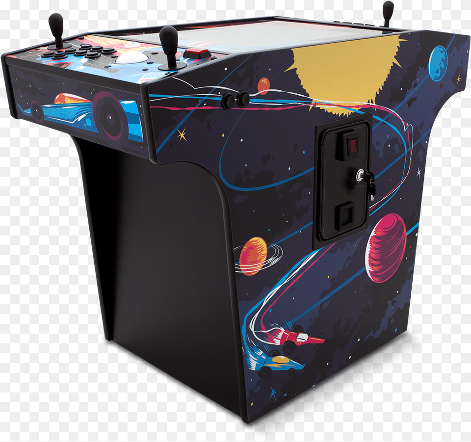 Space Race Cocktail Arcade Machine With 250 Arcade Desk, Arcade Game Machine, Game, Car, Transportation Png