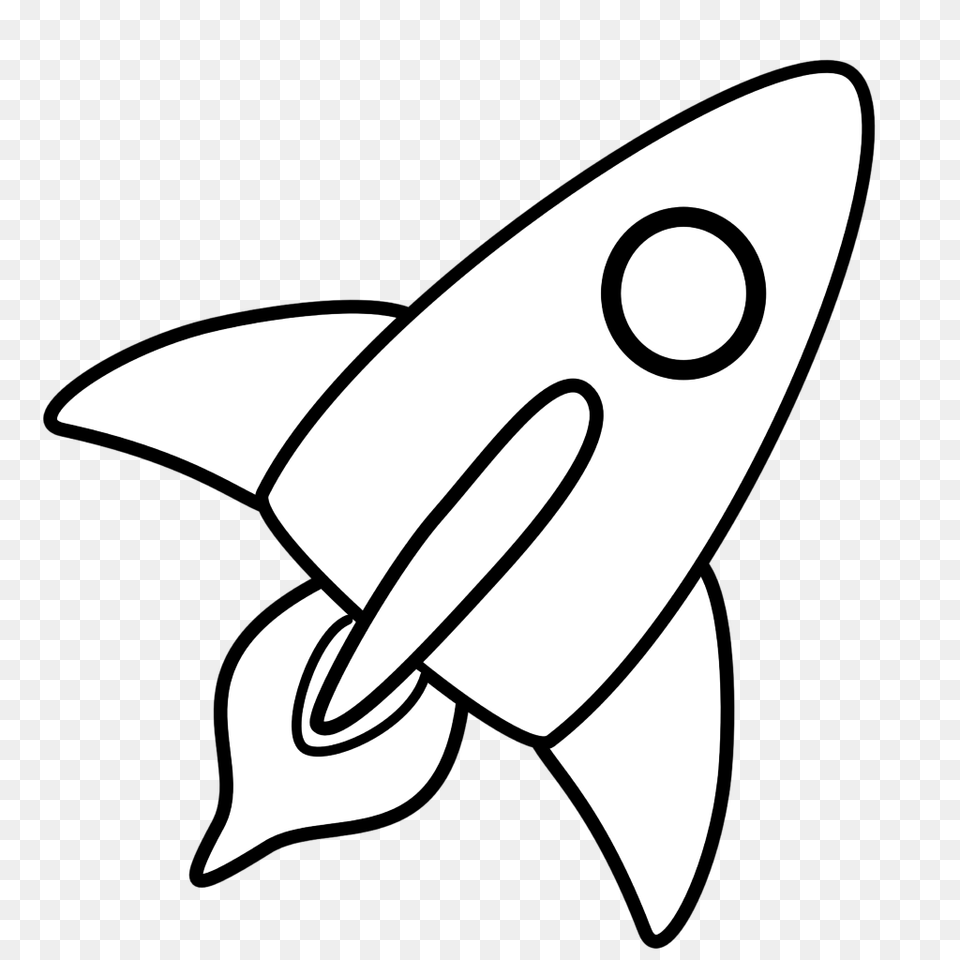 Space Rocket Clip Art Black And White Pics About Space, Stencil, Animal, Fish, Sea Life Free Png