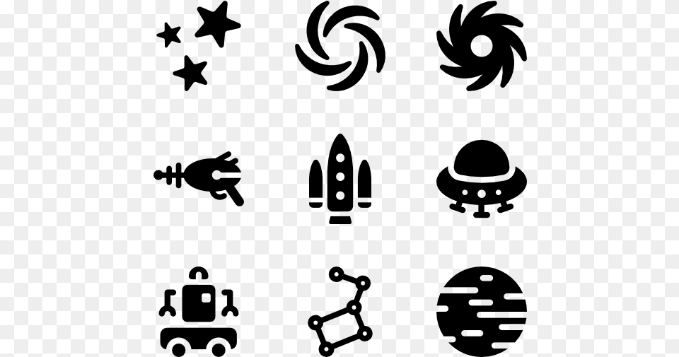 Space Sci Fi 40 Icons Sci Fi Clip Art, Gray Png Image