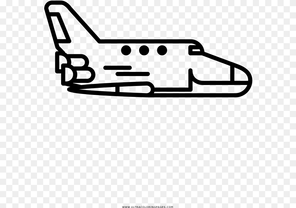 Space Shuttle Coloring, Gray Png Image