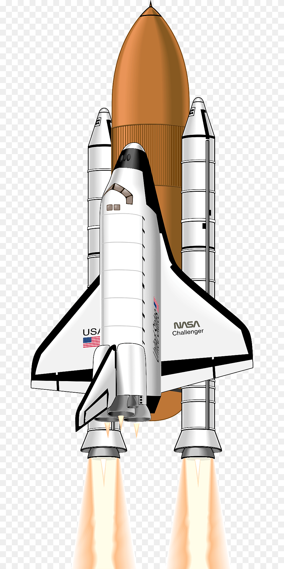 Space Shuttle Taking Off With Boosters Clipart, Aircraft, Space Shuttle, Spaceship, Transportation Png Image