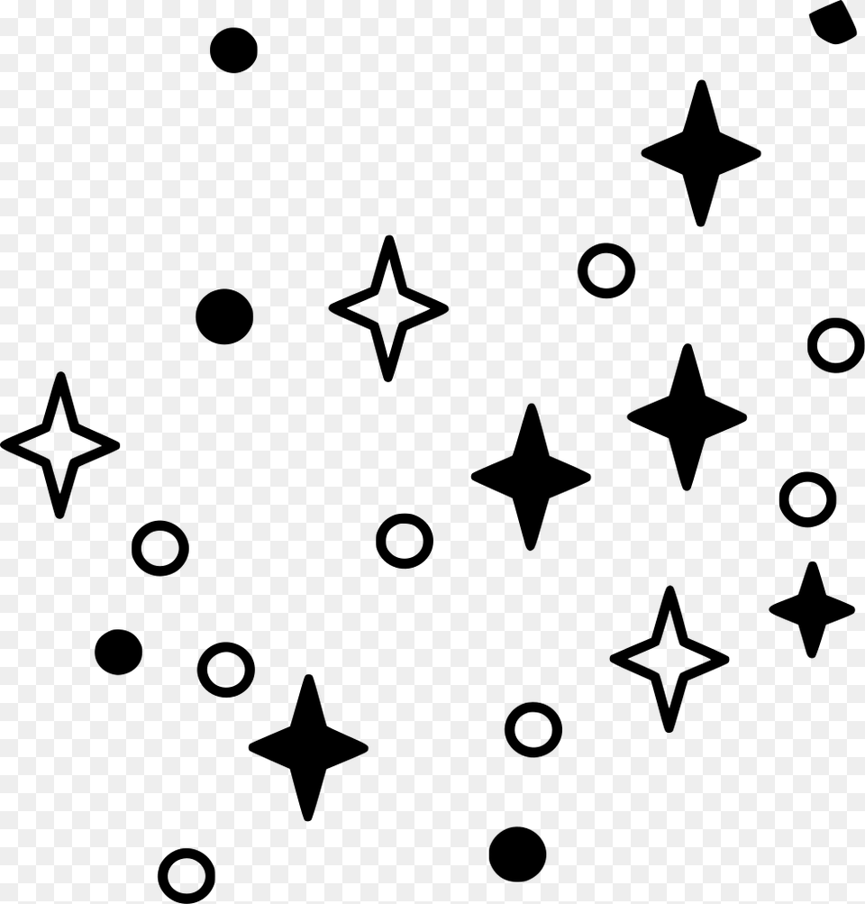 Space Stars Clipart Black And White, Gray Free Transparent Png
