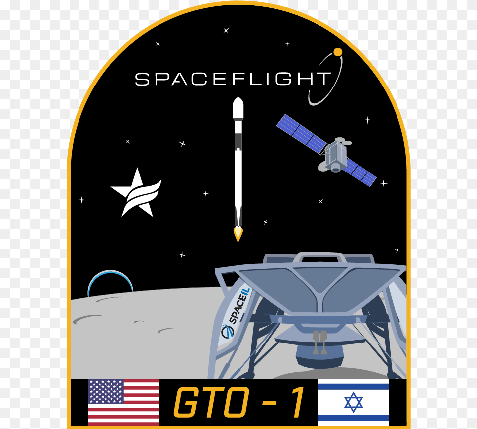 Spaceflight Gto 1 Mission Patch Beresheet Mission Patch, Astronomy, Outer Space Png Image