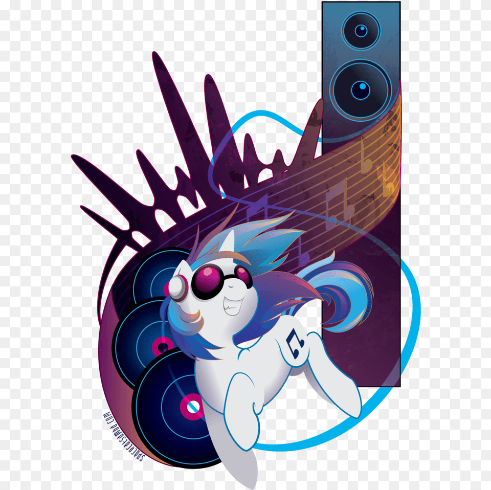 Spacekitty Dj Pon 3 Music Notes Record Safe Solo My Little Pony Friendship Is Magic, Art, Graphics, Cartoon Free Transparent Png
