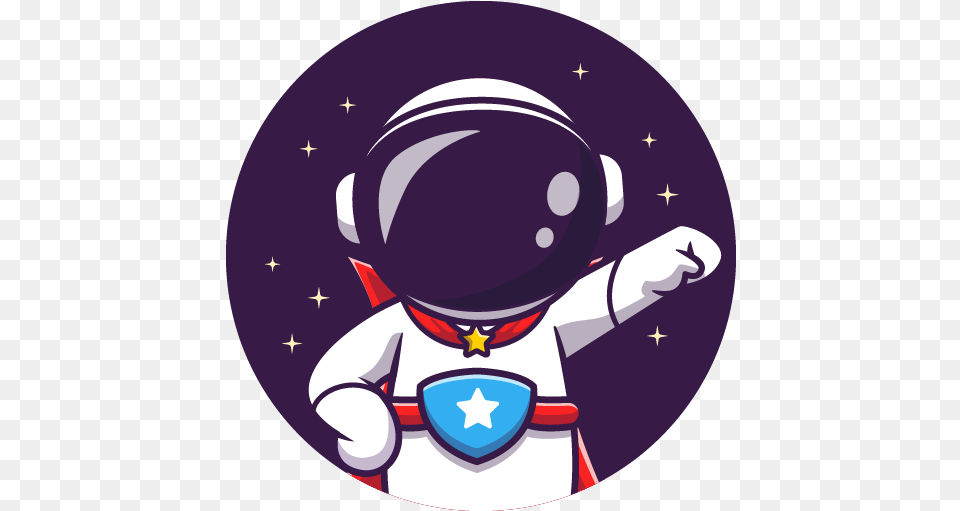 Spaceman Cute Simple Cartoon Astronaut, Helmet, Disk Free Png