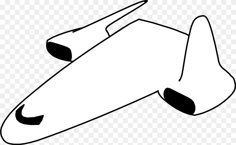 Spaceship Black And White Clipart, Aircraft, Transportation, Vehicle, Animal Free Transparent Png