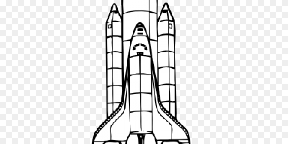 Spaceship Clipart Black And White, Aircraft, Space Shuttle, Transportation, Vehicle Png