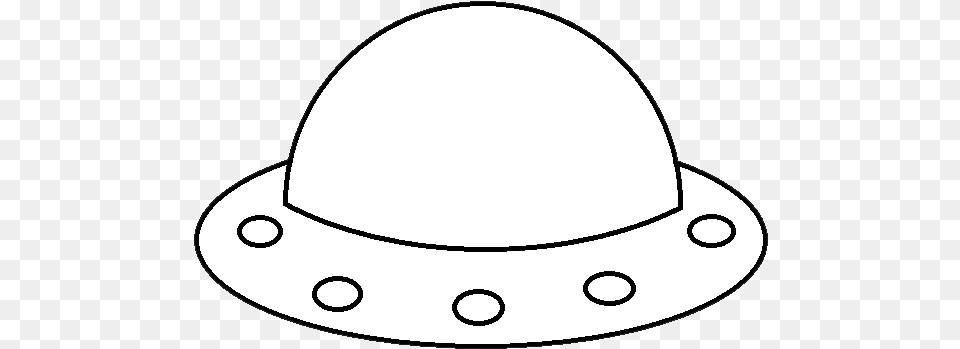 Spaceship Clipart Black And White Big Pictures Line Art, Clothing, Hardhat, Hat, Helmet Free Png Download