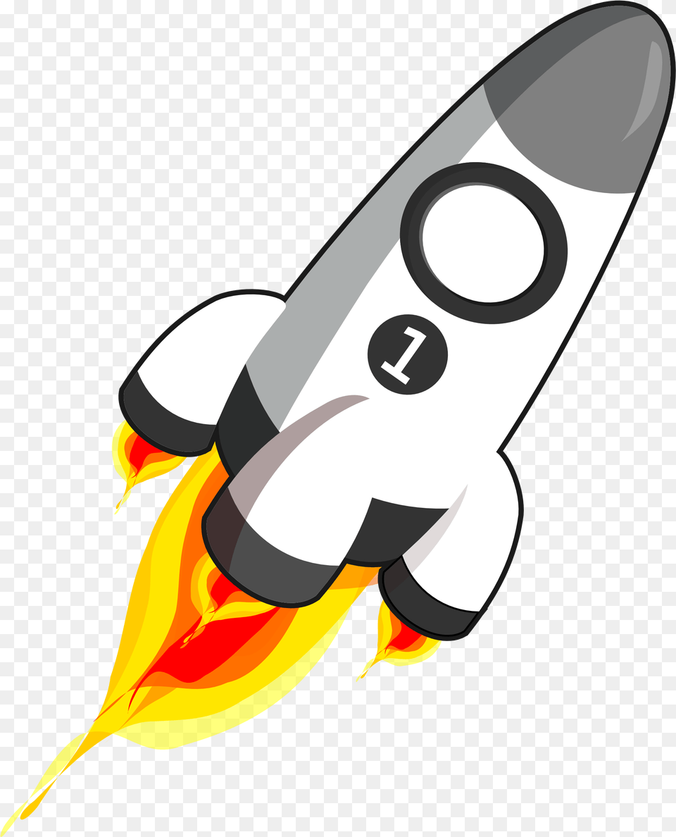 Spaceship Clipart Transparent Background Cartoon Rocket Blast Off, Launch, Animal, Fish, Sea Life Free Png