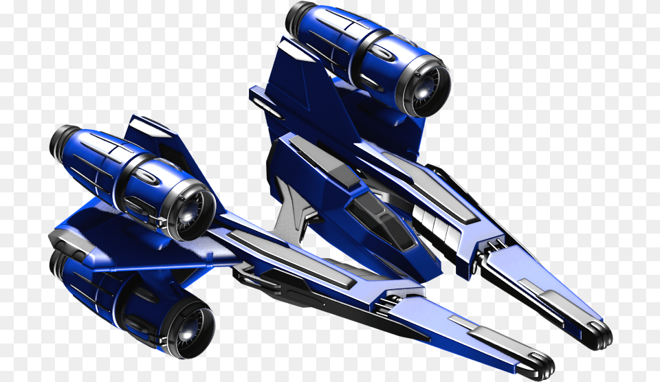 Spaceship Clip Art Blue Spaceship Transparent Background, Aircraft, Transportation, Vehicle Free Png Download