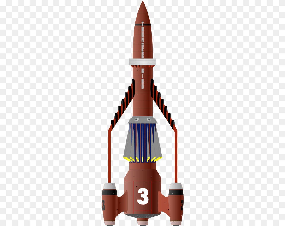 Spaceship Images Clipart Thunderbird 3, Rocket, Weapon, Ammunition, Missile Free Png Download