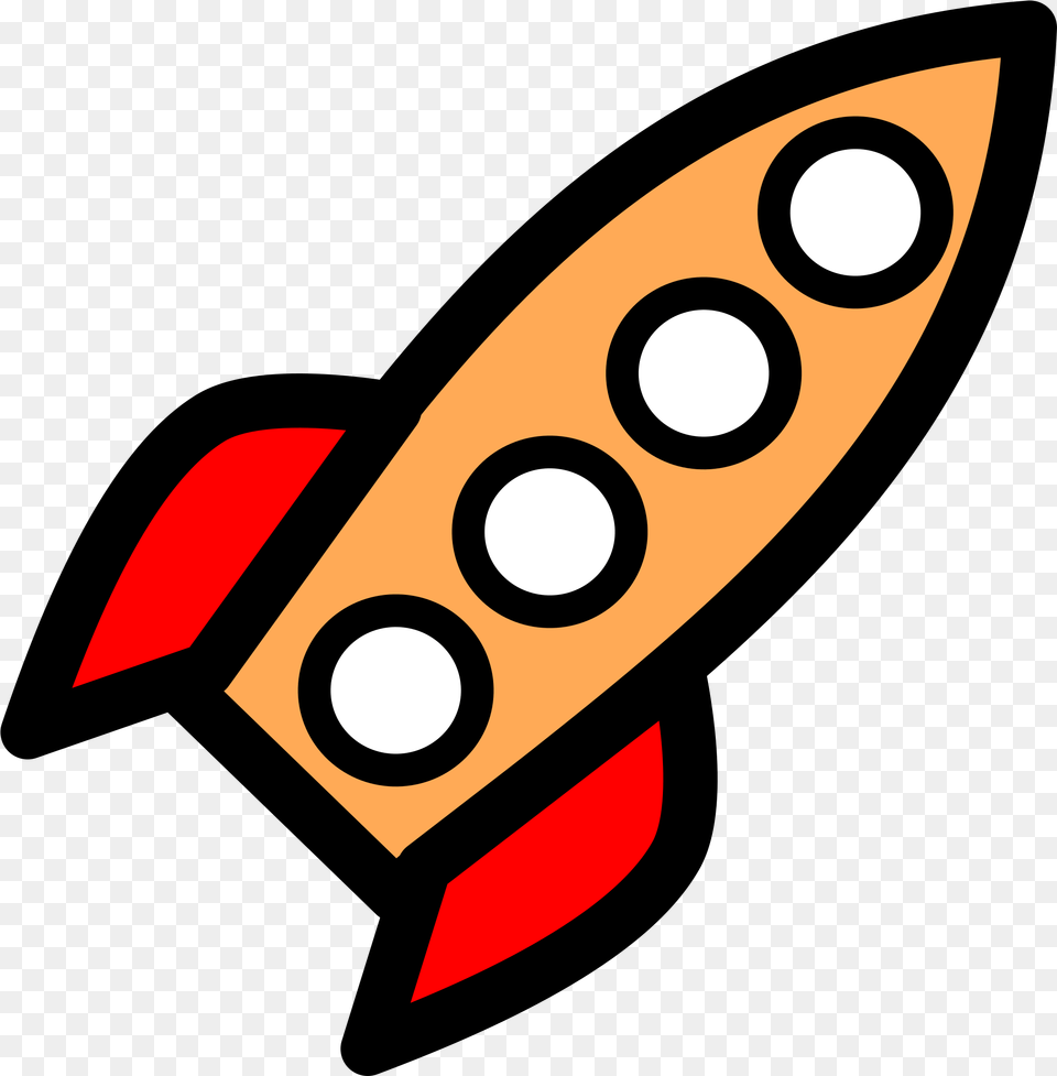 Spaceship Spacecraft Clipart Cartoon Rocket Ship With Windows, Weapon Free Png