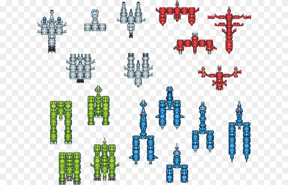 Spaceship Styles In Different Colors Evolved By Several Genetic Algorithm In Game, Chess Png Image