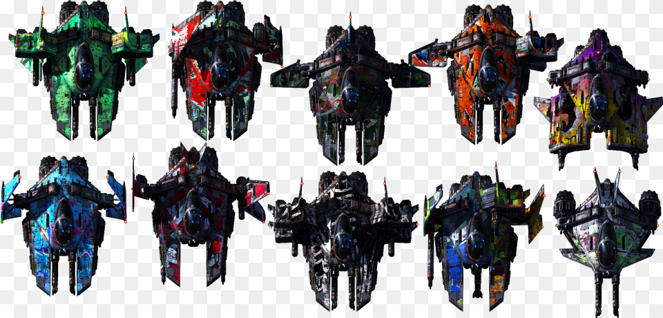 Spaceship Top Down Sprites, Art, Collage, Aircraft, Transportation Free Png Download