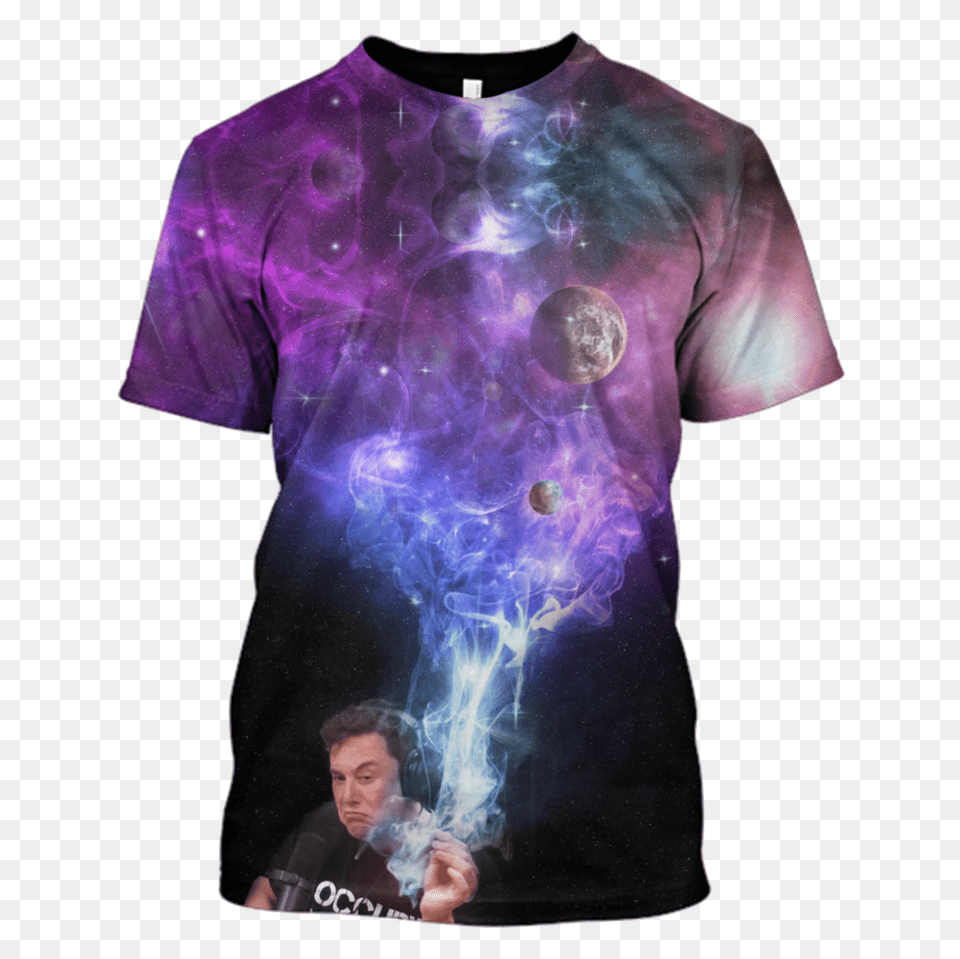 Spacesuit Elon Musk Smoke Space, T-shirt, Clothing, Dye, Purple Free Png Download