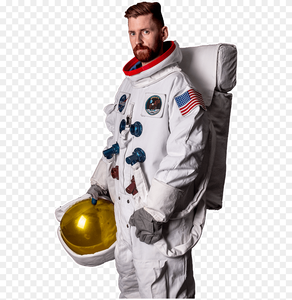 Spacesuit Rentals U2013 Because Nothing Beats An Astronaut Astranout Suit Up, Clothing, Coat, Jacket, Face Free Transparent Png