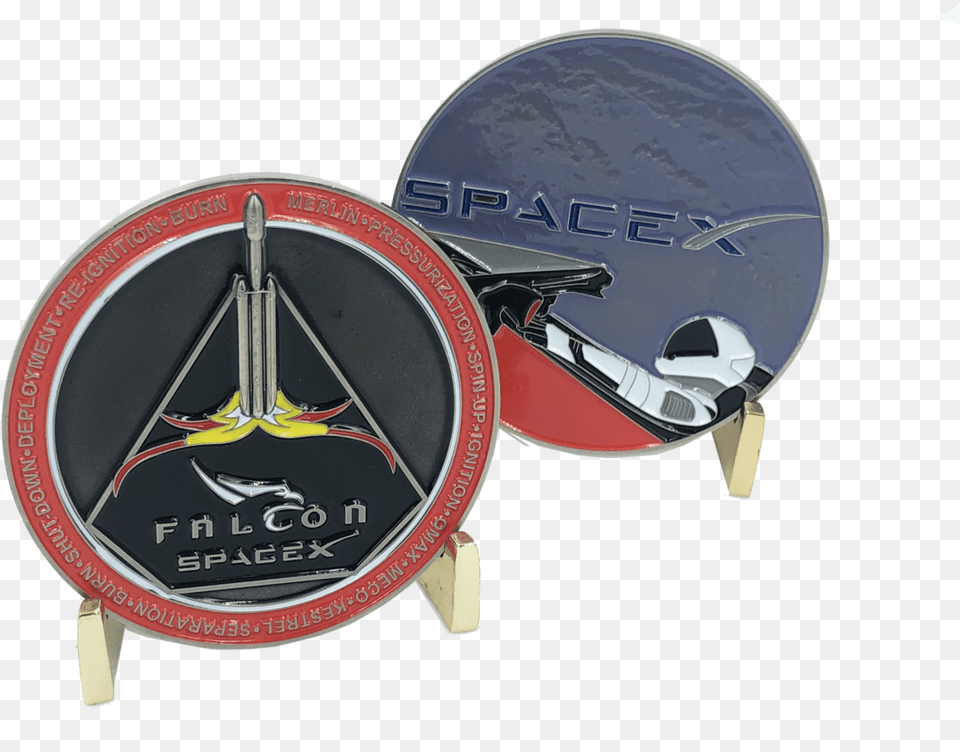 Spacex Challenge Coin, Emblem, Symbol, Badge, Logo Free Transparent Png