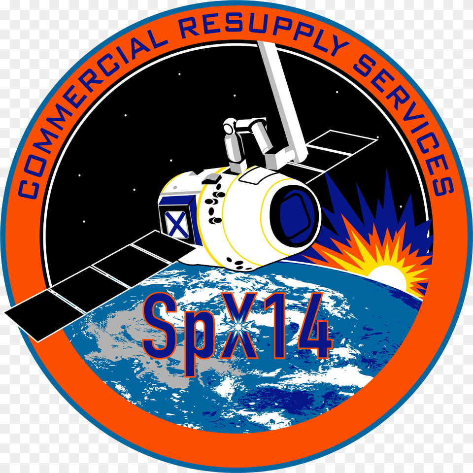 Spacex Crs 14 Patch Spacex Crs, Astronomy, Outer Space, Disk Png Image