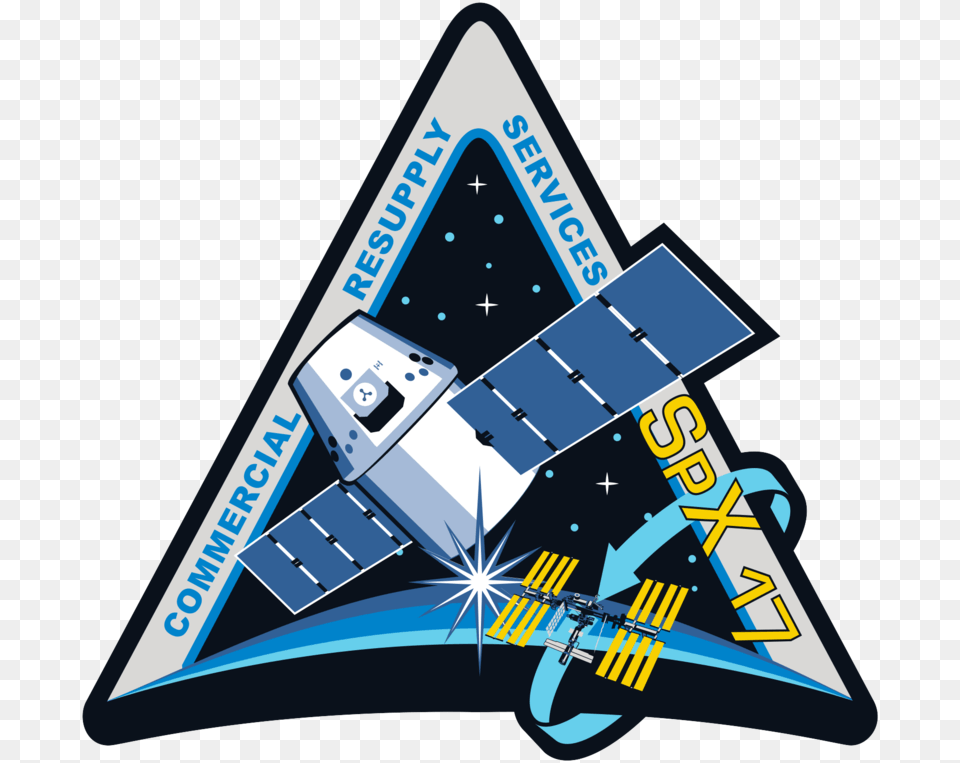 Spacex Crs 17 Patch, Triangle, Astronomy, Outer Space Free Png Download