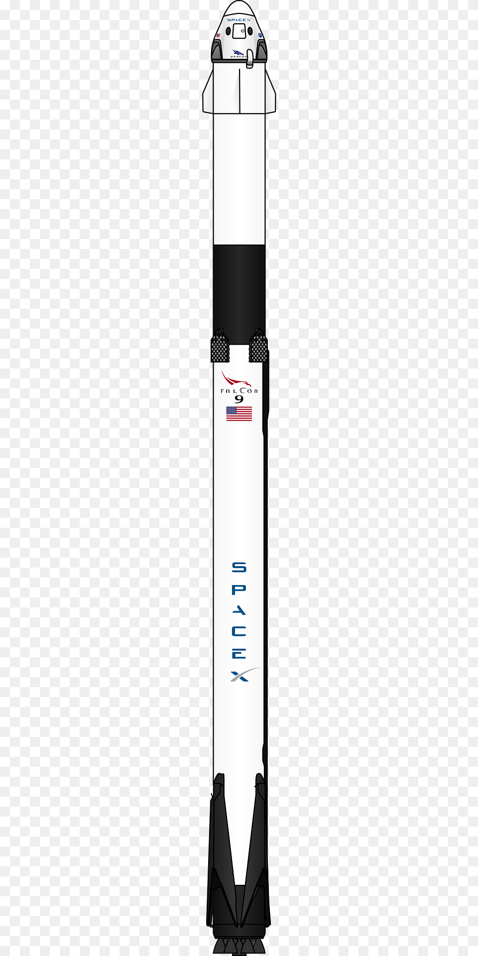 Spacex Falcon 9 Block 5 With Dragon Spacecraft Clipart, Device, Appliance, Electrical Device Free Transparent Png