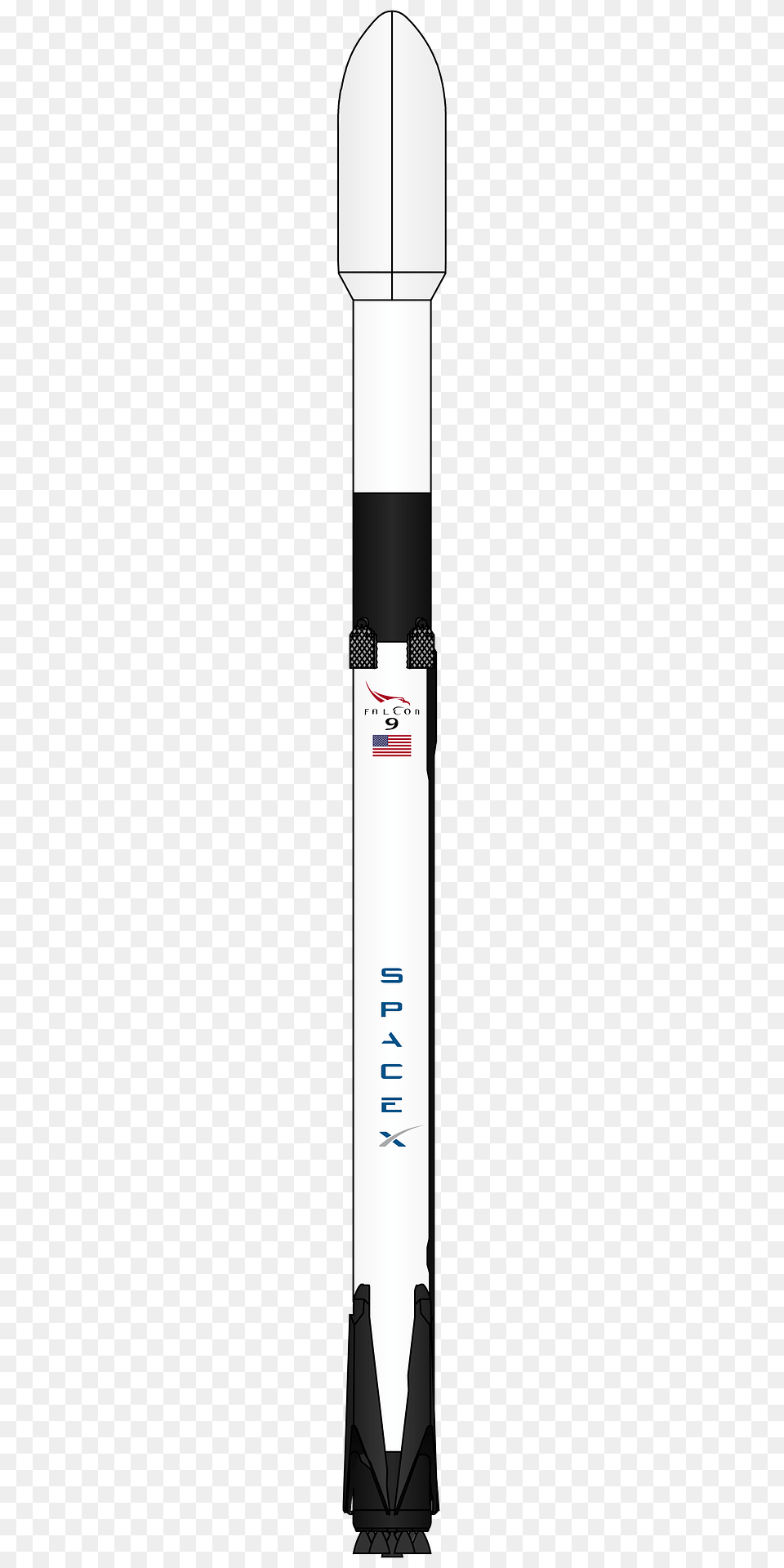 Spacex Falcon 9 Block 5 With Fairing Clipart, Device, Machine Png
