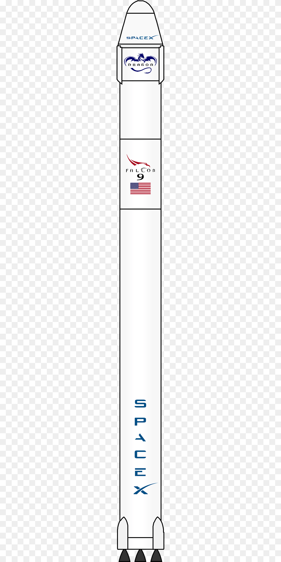Spacex Falcon 9 V10 With Dragon Spacecraft Clipart, Appliance, Cooler, Device, Electrical Device Free Transparent Png
