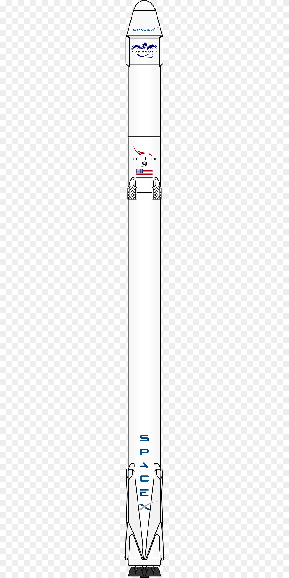 Spacex Falcon 9 V11 R With Dragon Spacecraft Clipart, Appliance, Cooler, Device, Electrical Device Free Png