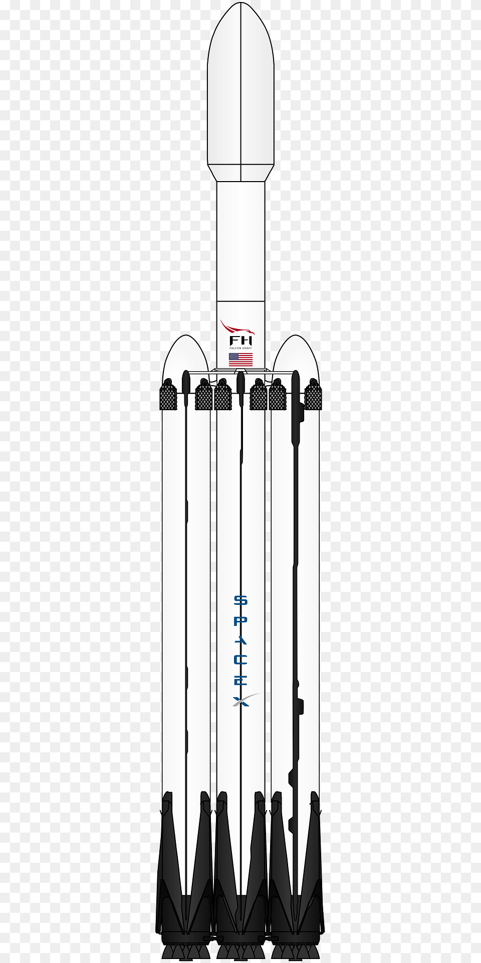 Spacex Falcon Heavy B5 Clipart, Weapon, Rocket, Device, Ammunition Free Transparent Png