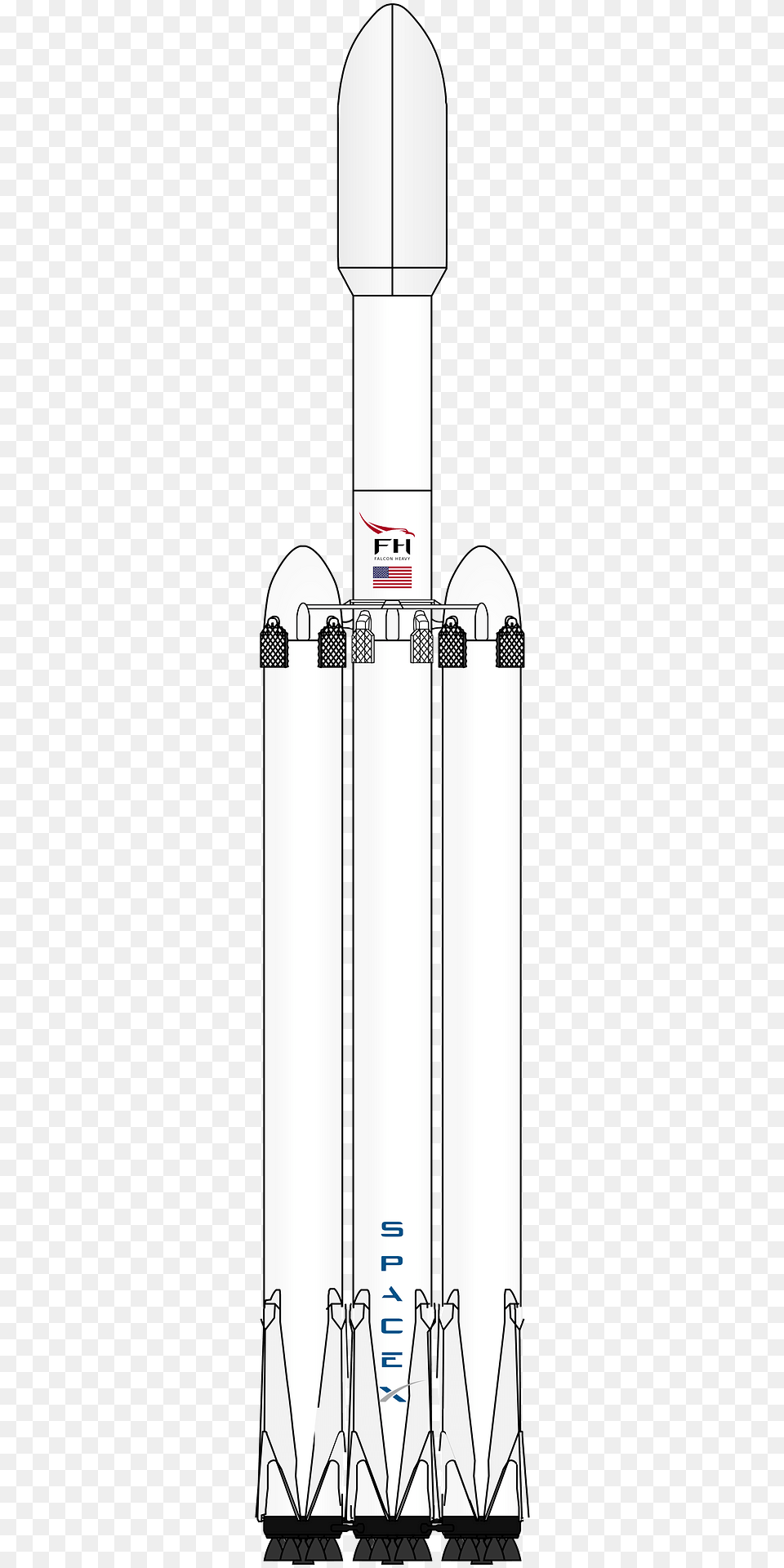 Spacex Falcon Heavy R With Fairing Clipart, Device, Electrical Device Png