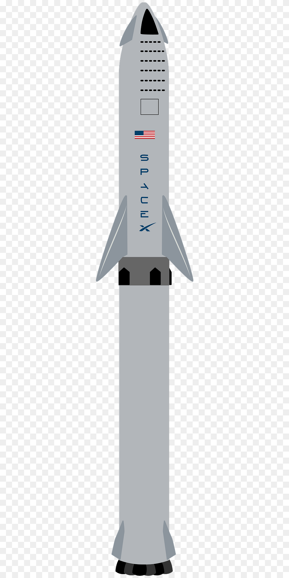 Spacex Starship With Booster Clipart, Ammunition, Missile, Weapon, Rocket Png Image