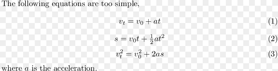 Spacing Example Consecutive Equations, Gray Free Png