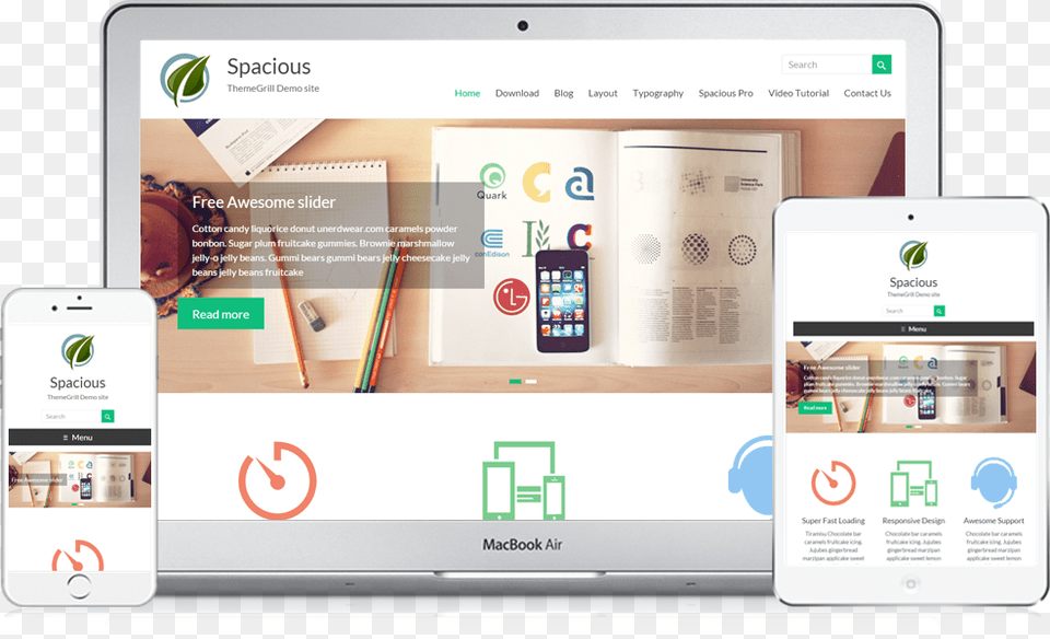 Spacious Theme Wordpress, File, Electronics, Mobile Phone, Phone Free Png Download