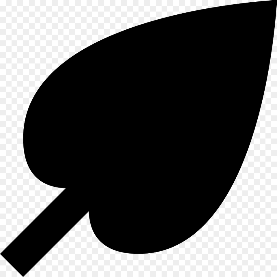 Spade Shaped Leaf, Stencil, Silhouette, Device Free Transparent Png