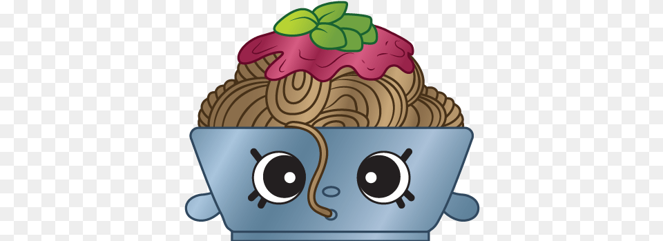 Spaghetti Bolognese Twirly Spaghetti Shopkins Freddy Fried Rice, Cream, Dessert, Food, Ice Cream Free Png Download