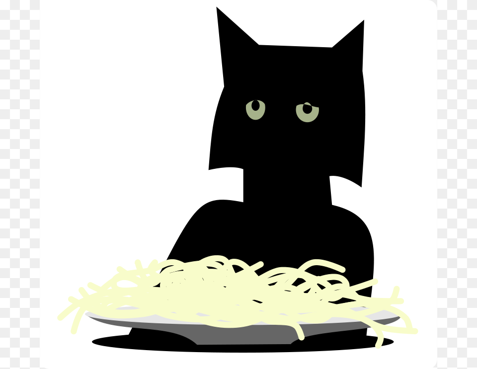 Spaghetti Cat, Animal, Mammal, Pet, Black Cat Png