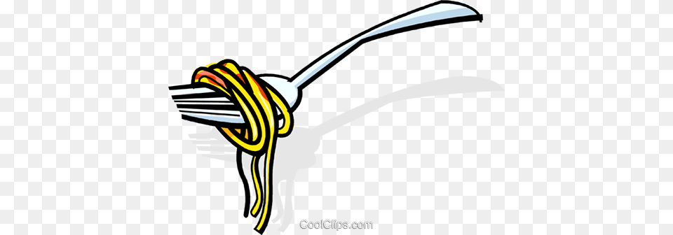 Spaghetti On A Fork Royalty Vector Clip Art Illustration, Knot, Bow, Weapon Png Image
