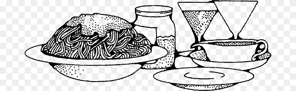 Spaghetti Spaghetti Clipart Black And White, Gray Free Png Download